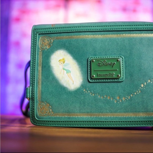 Loungefly Disney Peter Pan Book Series Convertible Crossbody Backpack and Wallet - Picture 15 of 16